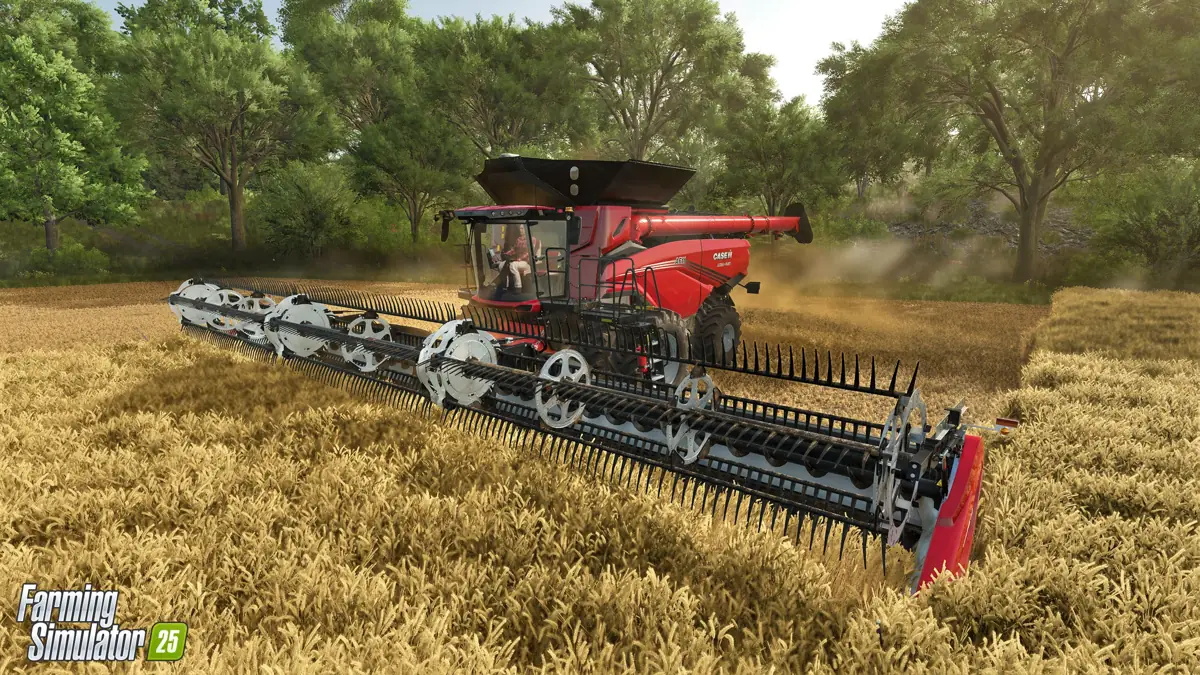 Combine met maaibord oogst graan